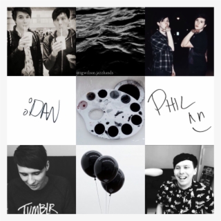My Dan & Phil Dark Aesthetic - Collage