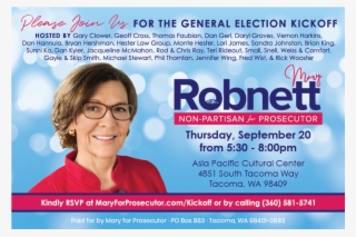 Join Mary Robnett At Her General Election Kickoff - Senior Citizen
