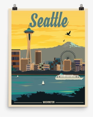 Seattle Travel Poster - Seattle Vintage Destination Poster