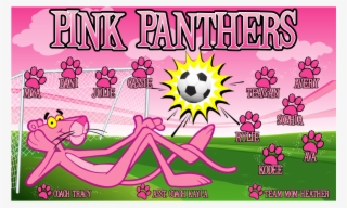 3'x5′ Vinyl Banner Pink Panthers - Illustration