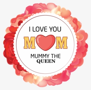 Mother Day Badge With Flower Circular Floral Ai File - Love