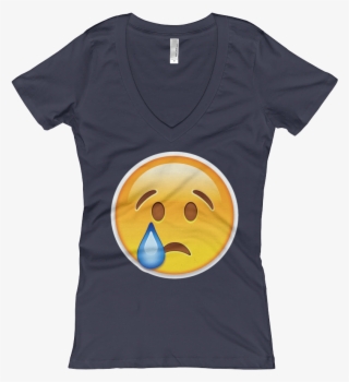 Women's Emoji V-neck - Shirt