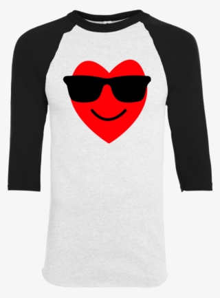 Smile Heart Emojis With Glasses - Long-sleeved T-shirt