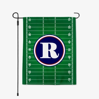 Football Field Monogram Garden Flag - Poster