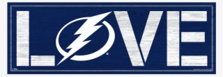 Tampa Bay Lightning Wincraft Love Wood Sign - Tampa Bay Lightning New