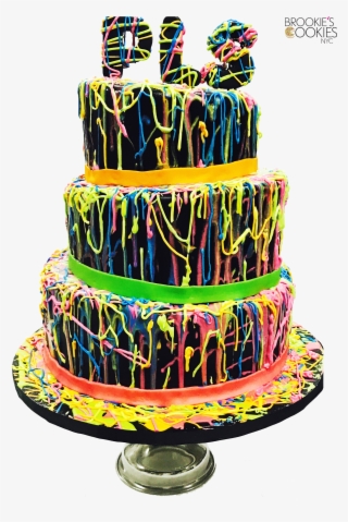 Neon Drizzle Bat-mitzvah Cake - Birthday Cake
