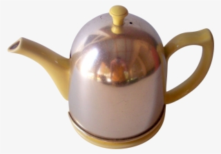 Vintage Hall Teapot With Metal Cozy Canary - Teapot