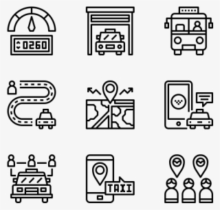 Taxi Service - Manufacturing Icons