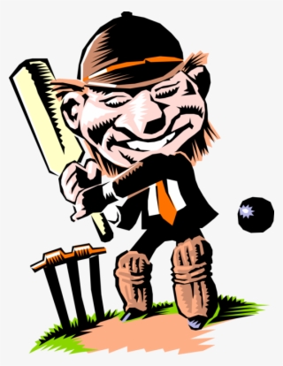 Vector Illustration Of British Sport Of Cricket Player - Cricket Clip Art