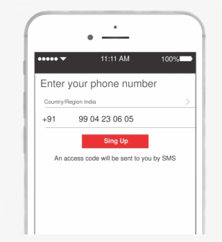 Register With Wibrate Using Your Mobile Number - Iphone