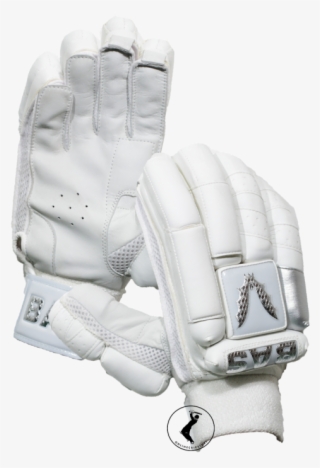 Bas Vampire Pro White Silver Cricket Batting Gloves - Football Gear