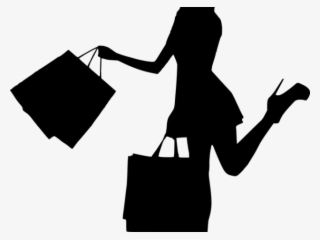Women Bag Clipart Walking Away - Mujer De Compras Png