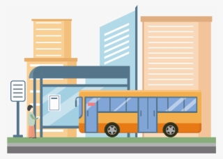 Veicolo Autobus Piattaforma Cartone Animato Immagine - Bus