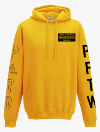 Gold Outline Pullover Hoodie - Awdis Lime Green