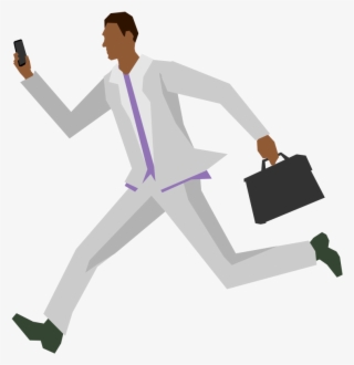 African Man Running - Drawing