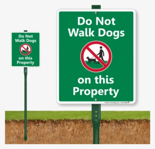 Do Not Walk Dogs On Property Lawnboss Sign - Please Keep Pets Off The Landscaping