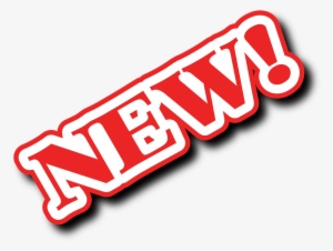 New Red White Text Sticker