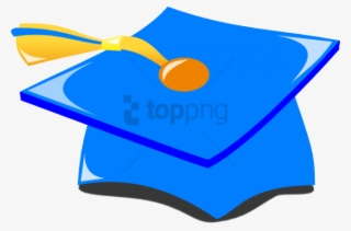 Graduation Hat Blue And Gold Clip Art - Blue And Gold Graduation Hat