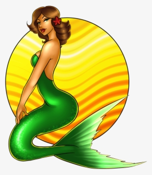 Vintage Mermaid Clipart Free - Mermaid Pinup Png