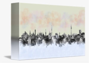 "new Delhi City Skyline Watercolor" By Mary Alhadif, - Artist