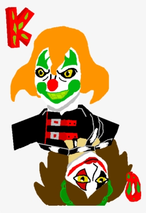 Comic Villain Symbol In Colorful Joker Costume With - Cartoon