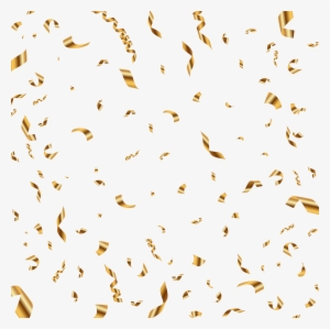 Gold Confetti Transparent Clip Art Image