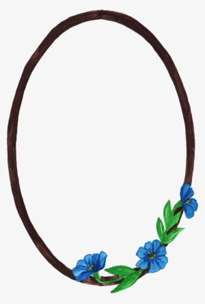 Oval Flower Frame Png Download - Oval Flowers Png