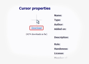 Click On Cursor Name To Download It - Cursor
