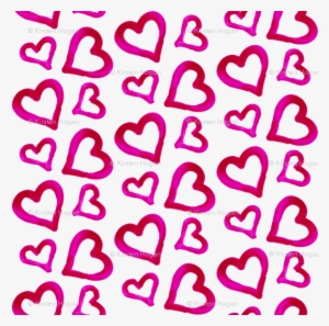 Valentine's Day Pink Watercolor Hearts Cute Valentines - Hello Kitty Coloring Pages