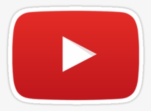 Youtube Play Button By Foxxyt Logo Stickers, Laptop - Youtube Logo Png Flat
