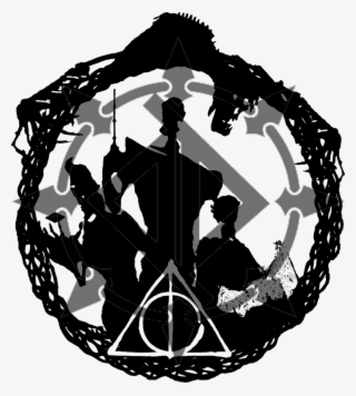 28 Collection Of Deathly Hallows Tattoo Drawing - Deathly Hallows Black And White Art