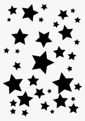 Royalty Free Library Cluster Of Stars Clipart Collection - Black And White Stars Png