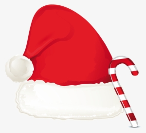 Coat Transparent Background Clip Art Christmas Cane - Christmas Hat And Candy Cane