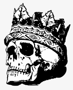 Skull With - King Skull Throw Blanket