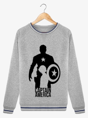 Sweatshirt Round Neck Stella Trips Tipped Captain America - Captain America Shield Mug