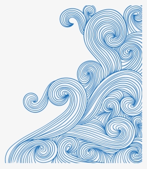 Swirl Bluewaves Doodle Ftestickers Blueswirl Arte - Wave Doodle Png