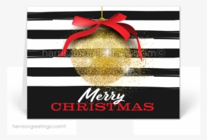 Red And Gold Merry Christmas Holiday Cards - Greeting Card
