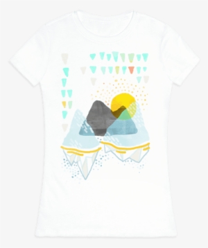 Watercolor Landscape Womens T-shirt - Airplane