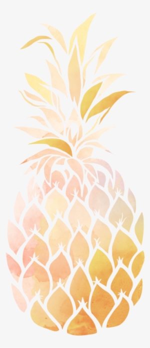 Pineapplewatercolor Pinkyellow - Pineapple Stencil