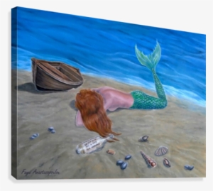 Mermaid's Stories Canvas Print - Mermaid