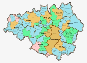 Greater Manchester County - Postcode Map Greater Manchester