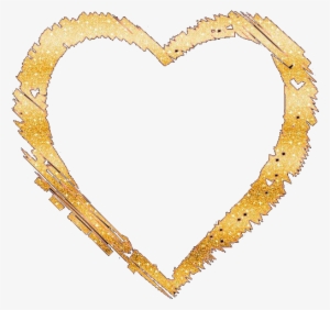 Gold Glitter Heart Png Transparent Gold Glitter Heart - Gold