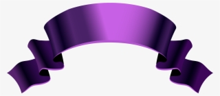 Violet Banner Transparent Images - Purple Ribbon Banner Png