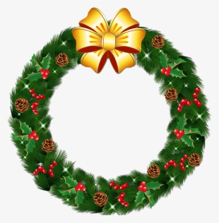 Christmas Christmas Free Wreath Clipart Merry Clip - Christmas Wreath Png