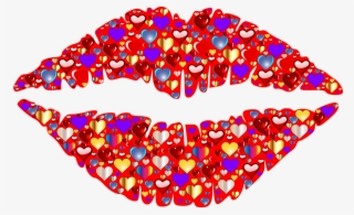 Heart Lips Kiss Romance Passion Valentine - Lips Png