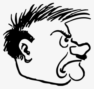 Free Vector Hitler Side View Clip Art - Cartoon Side Profile Face