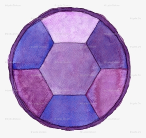Amethyst Watercolor Gems - Circle