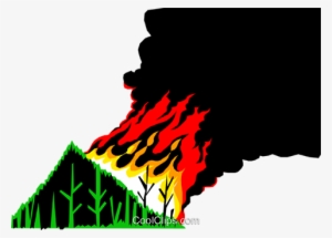 Forest Fire Royalty Free Vector Clip Art Illustration - Forest Fire Vector Png