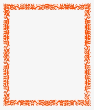 Orange Floral Border Png Picture - Borders And Frames Red