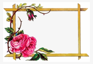 Png Library Antique Images Digital Download Pink Rose - Flower Border Design Clipart
